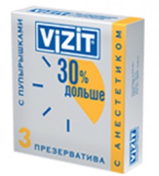 Презервативы Vizit с пупырышками (на 30% дольше) 3 шт.